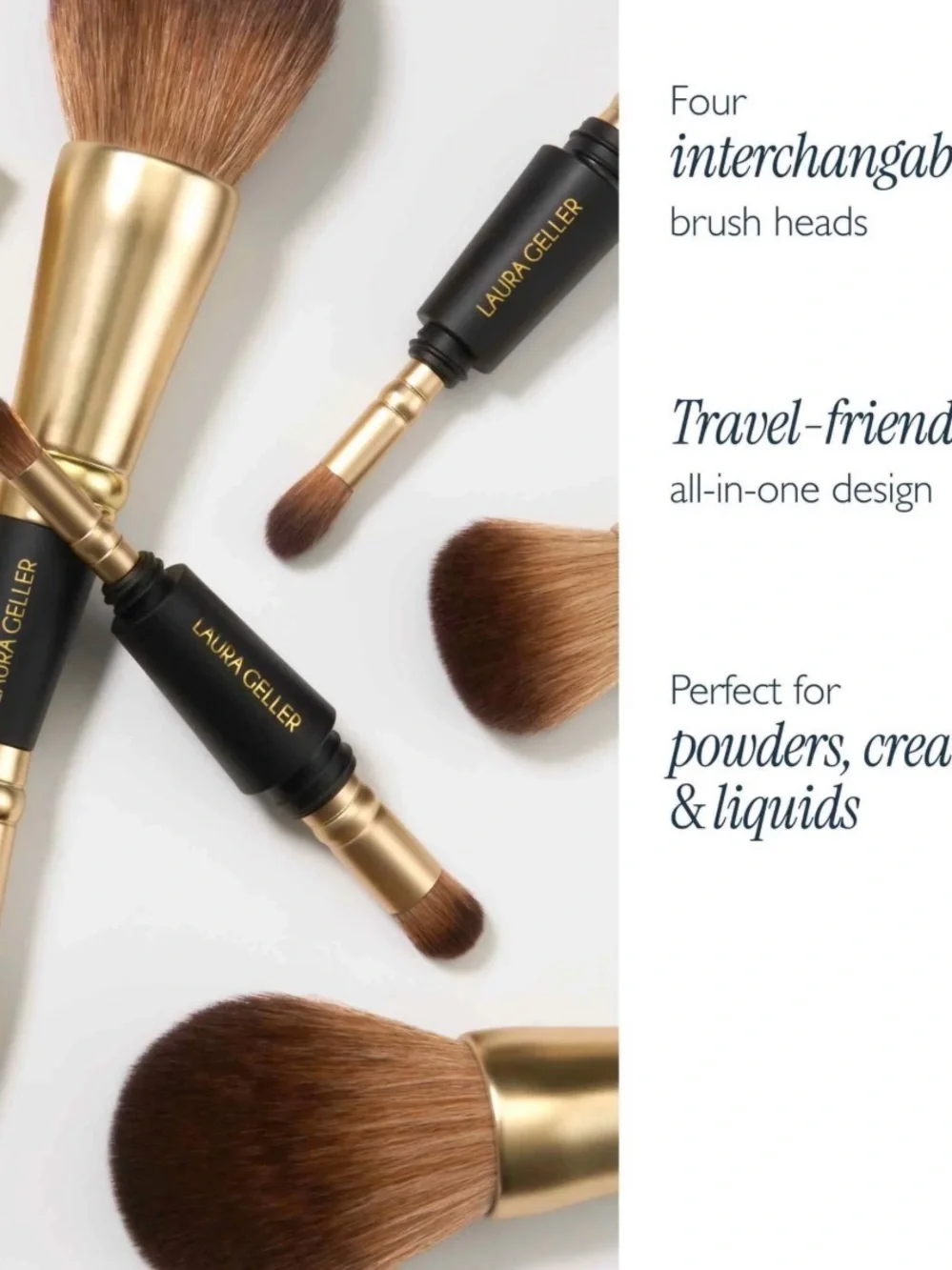 Laura Geller Dual-Ended 4-in-1 Makeup Brush - brand new!